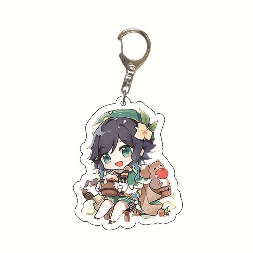 Móc Khóa Bằng Acrylic Họa Tiết Hoạt Hình Anime Genshin Va Chạm Kunikushi Morax Kaeya Xiao Hu Tao Tartaglia