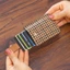 THEGIRL8B Túi đựng thẻ Houndstooth, Túi đựng thẻ bằng da PU loại kéo ra, Túi ly hợp Mini Túi đựng thẻ Ví ngắn phong cách Hàn Quốc dành cho nữ