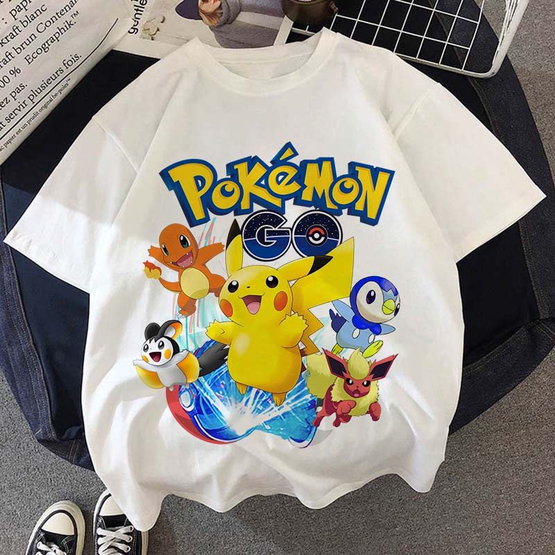 Áo Thun Tay Ngắn In Hình pikachu Dễ Thương Cho Bé