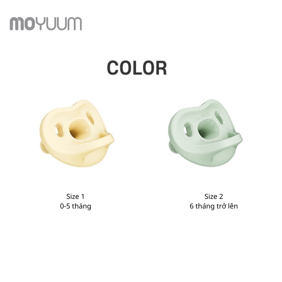 Núm ty giả MOYUUM chất liệu Silicone (bao gồm hộp đựng) size 0-5m/ 6m ...