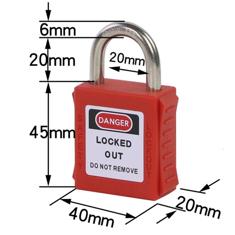 GOODH Red Loto Locks, khóa tagout thép không gỉ đỏ, 2 phím chống nước, dùng cho điện khác nhau