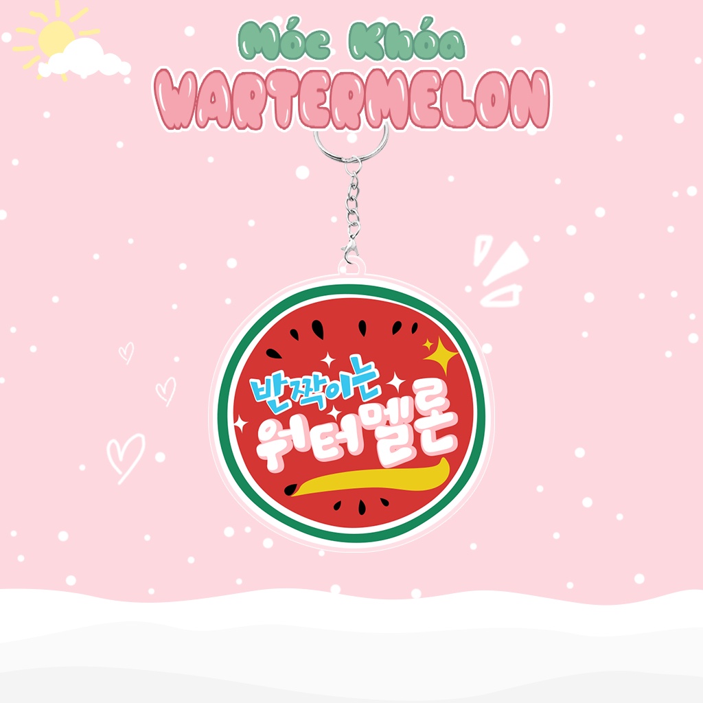 Móc khóa dưa hấu K-Drama Sparkling Watermelon đáng yêu dễ thương