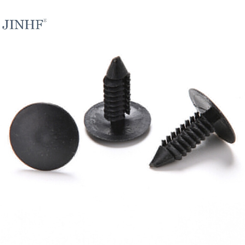 Set 100 Đinh Tán Nhựa 6mm Màu Đen Chuyên Dụng Cho Xe Hơi