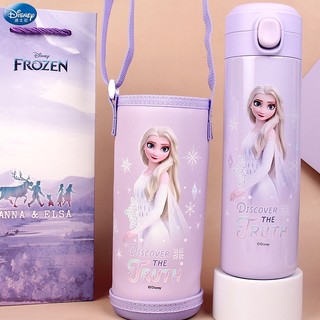 Frozen Trẻ Em Bình Giữ Nhiệt Học Sinh Tiểu Học Chuyên Dụng 316 Thực Phẩm Bé Gái Bình Nước Uống Trực Tiếp Disney