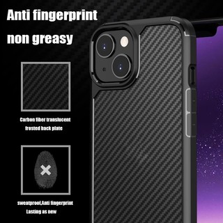 Ốp Điện Thoại acrylic Nhám Trong Suốt Chống Sốc In Họa Tiết Sợi carbon Cho iphone 15 pro max 14 14 pro13 12 pro max 11 pro max