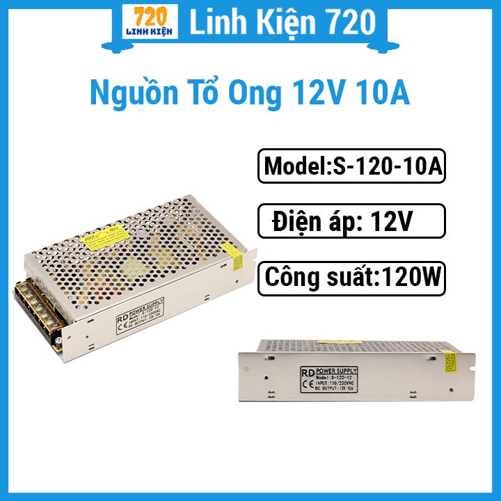 Nguồn tổ ong 12V 10A vào 110-220VAC ra 12V công suất 120W | Shopee Việt Nam