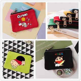 GC2 Crayon Shin-chan Hoạt Hình Ví Đựng Tiền Xu Vải In Đơn Giản Túi Đựng Tiền Xu Tất Cả cotton Túi Đựng Thẻ Túi C