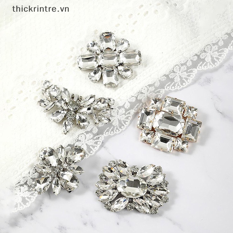 THI 1 Kẹp Giày Có Thể Tháo Rời Giày Cưới Trang Trí Nữ Cao Gót Ch Khóa Trang Sức Kim Cương Giả Pha Lê Giày Trang Trí VN