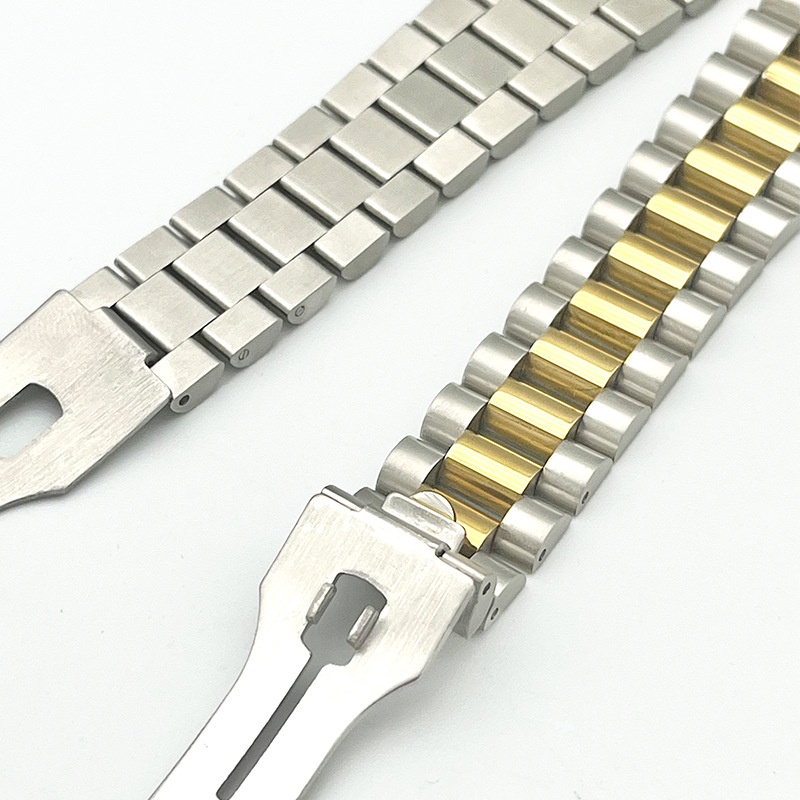 Dây Đeo Đồng Hồ Bằng Thép Không Gỉ 20mm 3 Hạt Chuyên Dụng Cho rolex