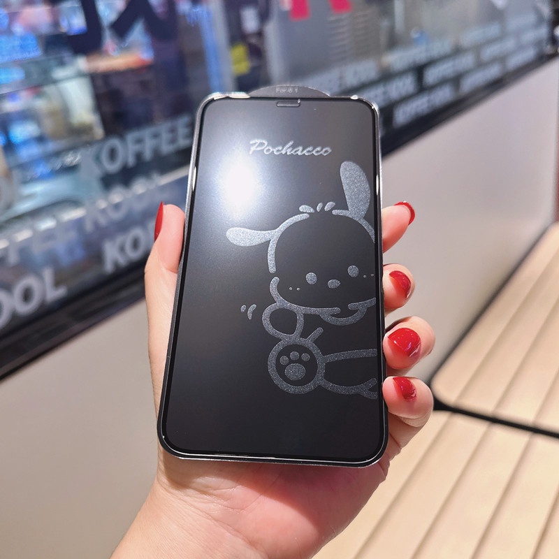 IPhone Kính Cường Lực Bảo Vệ Màn Hình Full BÌA Cho iPhone 16 15 pro max plus e iPhone16 16e iPhone15 Bảo Vệ Toàn Diện Hoạt Hình 6D Shadow