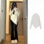 SUXI Áo Sweater Tay Dài Cổ Cao Phong Cách Hàn Quốc Dành Cho Nữ