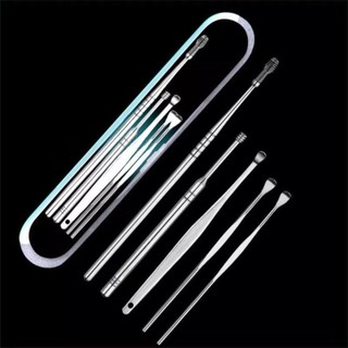 Bộ 5 Dụng Cụ Lấy Ráy Tai INox (Hộp Nhựa)