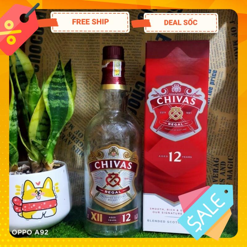VỎ CHAI rượu ngoại CHIVAS 12, FULL BOX chuẩn chính hãng, [RỖNG] [NEW ...