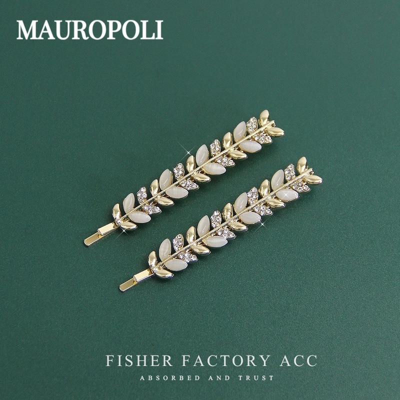 Mauropoli [Hàng Có Sẵn] Kẹp Tóc Kẹp Tóc Nhỏ Đính Đá Mắt Mèo Bằng Hợp Kim Mới Cho Nữ