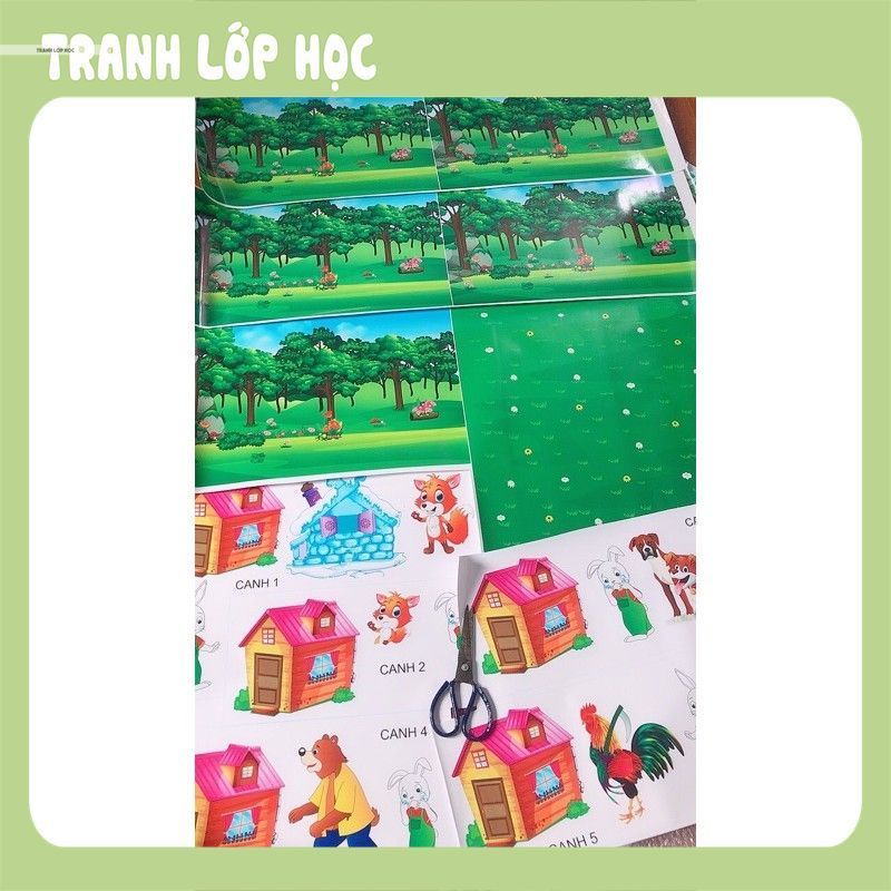 DECAL làm sa bàn: cáo thỏ và gà trống (CHỈ DECAL) | Shopee Việt Nam