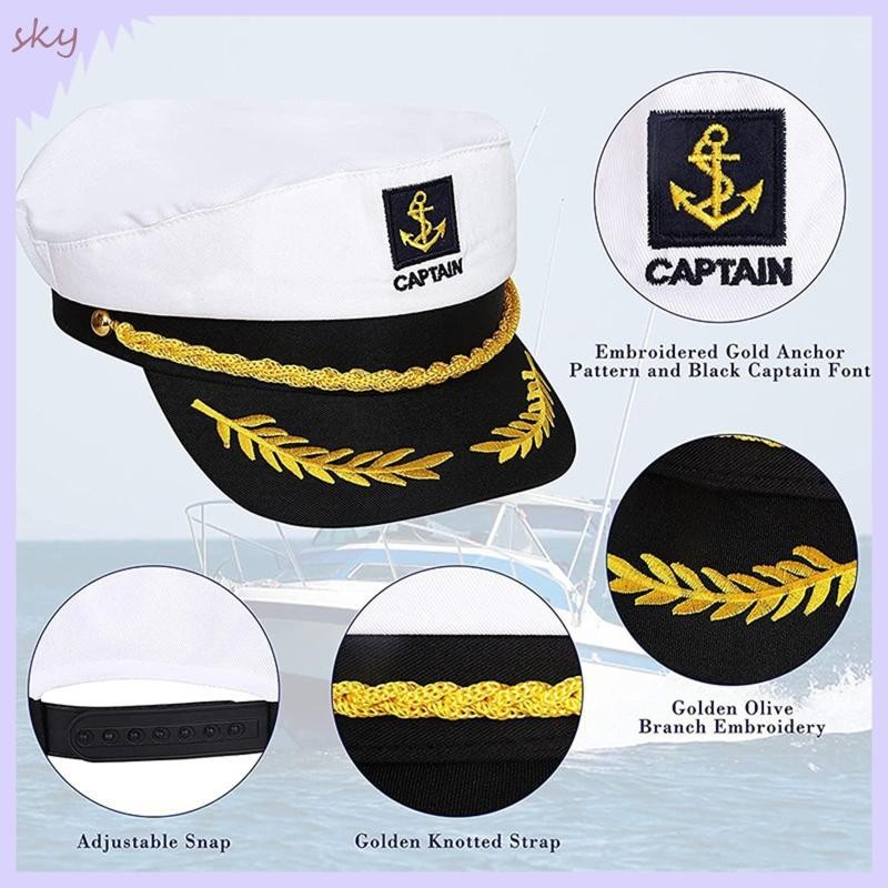 Sailor Hat Yacht Captain Hat Navy Marine Hat Sailor Captain Costume Men Navy