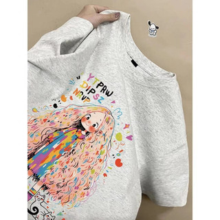 HIIXIIVI Thương Hiệu Mới 100% Cotton Unisex Áo Thun Nữ Tay Ngắn Nam Nữ Baggy Cổ Tròn Rời In Độc Đáo Cặp Đôi Tee