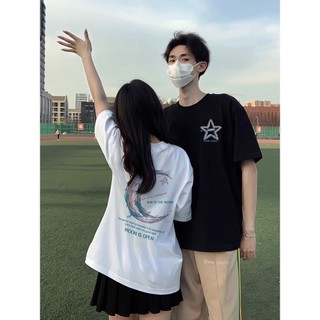 HIIXIIVI Thương Hiệu Mới 100% Cotton Unisex Áo Thun Nữ Tay Ngắn Nam Nữ Baggy Cổ Tròn Rời In Độc Đáo Cặp Đôi Tee