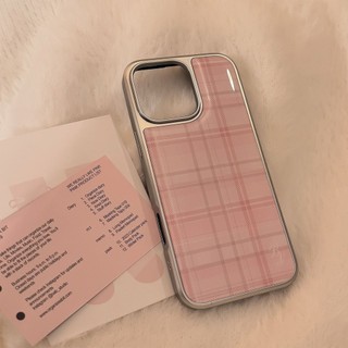 [Sheren] Ốp điện thoại Apple kẻ sọc hồng ngọt ngào Hàn Quốc Thích hợp cho i16 15 14 13 pro max Vỏ bảo vệ chống sốc