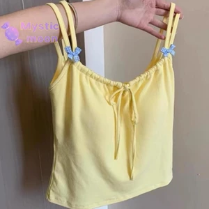 Dây đeo vai hai dây đeo vai không tay gợi cảm dành cho nữ Hàn Quốc có đệm ngực [Mới]