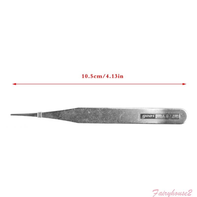 Ff Nhíp nhọn Đầu kim chính xác Nhíp bằng thép không gỉ Nhíp thẳng trung bình cho DIY