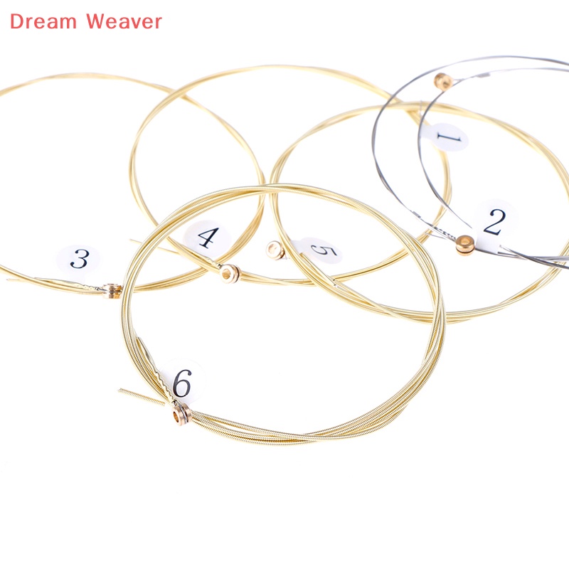 [Dream] 1 Bộ 6 Dây Đàn Guitar Thép Mạ Niken Cho Đàn Guitar Acoustic mới