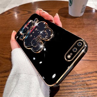 ốp lưng iphone 7 plus 8 plus 6 plus 6s plus 7 8 6 6s Ốp Điện Thoại TPU Silicon Mềm Mạ Điện Gắn Gương Trang Điểm Hình Thỏ 3D Cho iphone 7 plus 8 plus 6 plus 6s plus 7 8 6 6s
