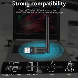 Queenten MT7601 USB WiFi Adapter 150Mbps Thẻ mạng không dây RTL8188 Card mạng Bộ thu Wi-Fi cho máy tính để bàn Máy tính xách tay 2.4GHz QT