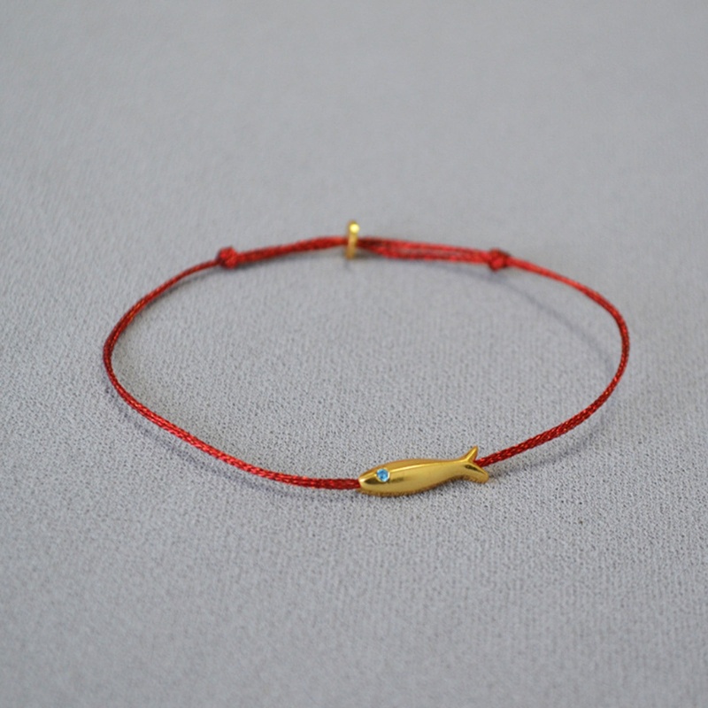 Fine Back-to-School Season Red Thread Hand Rope Fish Vòng tay dệt giữa mẹ và con cái