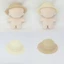 Mũ rơm tua rua YOLOGO, Mũ thu nhỏ nhà búp bê Mini thủ công, 5 kiểu trang trí nhà búp bê Mũ dệt tay Búp bê Cotton 10cm