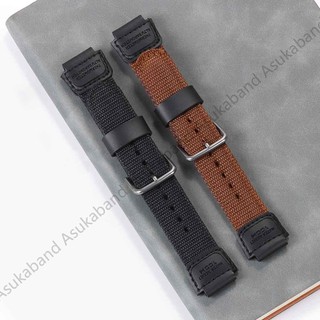 Dây đeo đồng hồ Nylon thể thao 18mm cho AE-1200WH MRW-200 SGW-300 AQ-S810W Nam Nữ Xanh Đen Nâu Vòng Tay Phong Cách Quân Sự Phụ Kiện Đồng Hồ