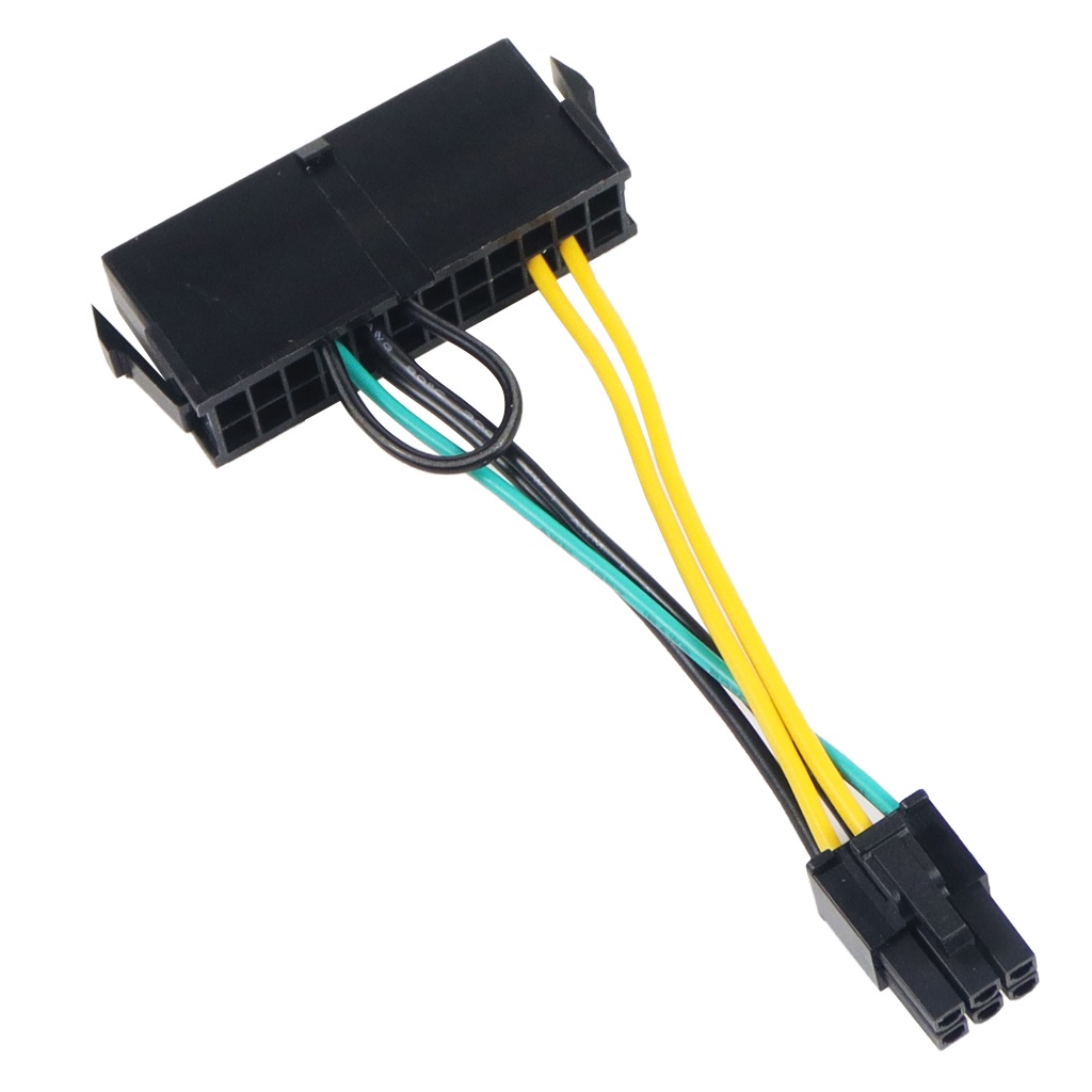 Dây Cáp Nguồn Chuyển Đổi atx 24pin Sang 6pin 24p Sang 6p 18awg Cho lenovo / dell / acer 3050 6 pin