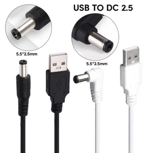 Cáp nguồn WU USB sang DC5 5x2 5 Cáp chuyển đổi sạc USB sang DC5 5x2 1mm cho bộ định tuyến loa Màn hình
