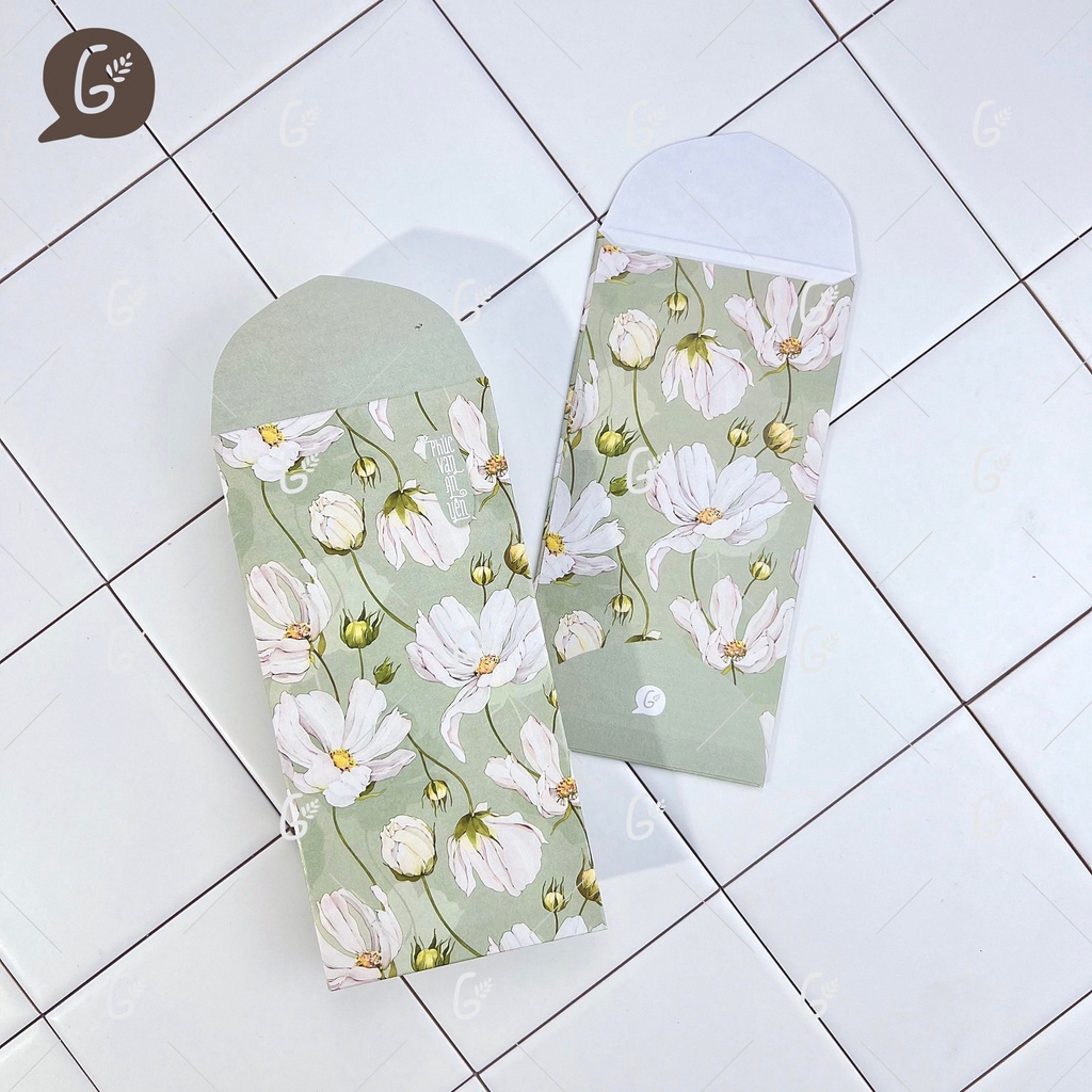 Bao lì xì tết 2025 của Gác Xép chất liệu Kraft hoa văn họa tiết trong trẻo sang trọng - Mã GX026
