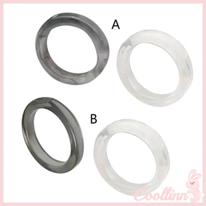 Bộ 2 Nhẫn acrylic Mỏng Trong Suốt Nhiều Màu Sắc Cho Nữ