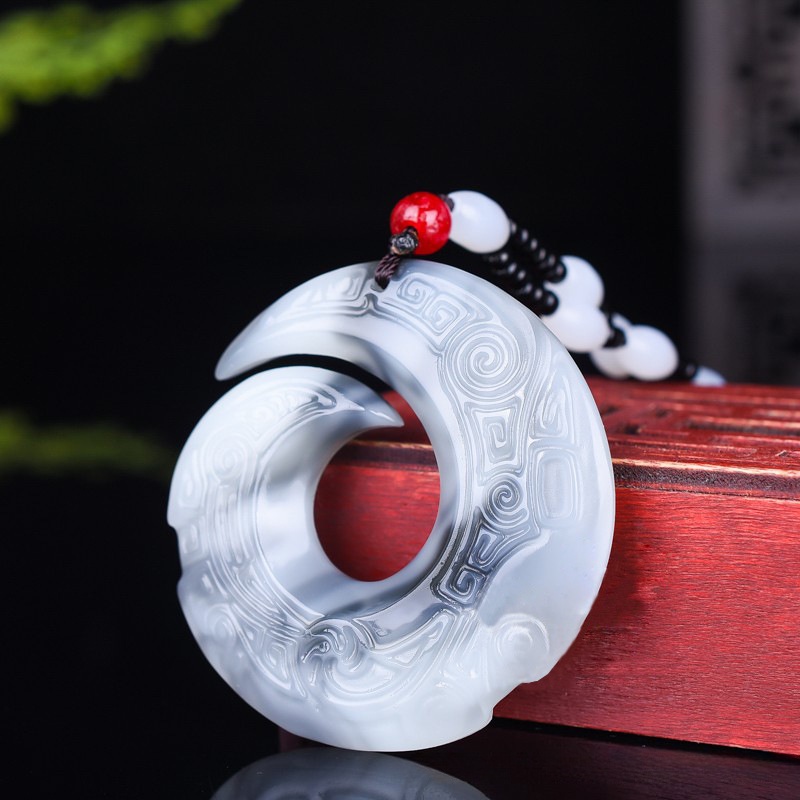 Mặt Dây Chuyền Hình Rồng Đính Đá sapphire Xanh Lam Trắng Dễ Phối Đồ Cho Nam Và Nữ