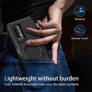 Dành Cho Redmi 9T POCO M3 Ốp điện thoại Có Giá Đỡ Nhẫn PC Cứng Lưng Mềm TPU Edge Quân Sự Cấp Chống Rơi Chống Sốc Mỏng Bao