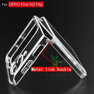 Ốp Điện Thoại tpu Mềm Siêu Mỏng Trong Suốt Nắp Lật Kim Loại Cho oppo find n3 n2