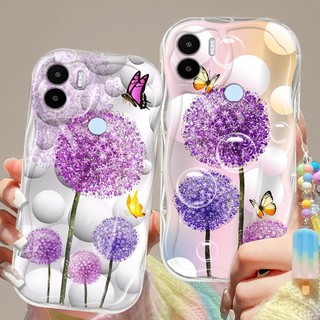 YBD với Vòng Tay Kem Ốp Lưng Điện Thoại Xiaomi Redmi A1 Plus A1 + A2 PLus A2 + 4G 2022 POCO C50 Nhỏ Tươi In Hoa Bồ Công Anh Bảo Vệ Toàn Bộ Ống Kính