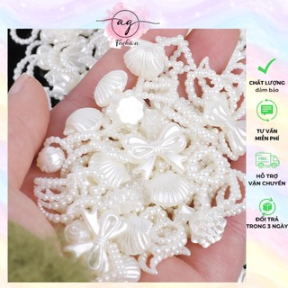 Túi 5/10 Hạt Charm Phụ Kiện Hình Trái Tim, Ngôi Sao, Nơ Đính Kẹp Tóc AG.FASHION