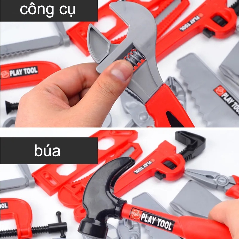 【SKISOPGO】Dụng cụ sửa chữa đồ chơi Đồ chơi trẻ em sửa chữa Đồ chơi khoan điện Đồ chơi giáo dục Kỹ sư bắt chước