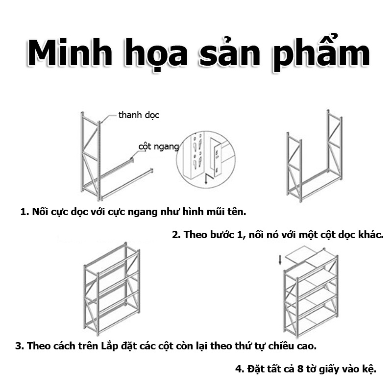 SUNNY Kệ Sắt V lỗ đa năng 3/4/5 tầng lắp ghép đựng đồ Nhà tổ chức nhiệm vụ nặng nề