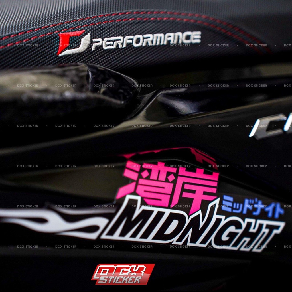 MIDNIGHT | Set Tem Dán Trang Trí Xe Máy , Phụ Kiện , Đa Vị Trí | Không Phai Màu , Không Thấm Nước