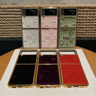 Bao Da Điện Thoại Cứng Đính Kim Cương Giả Lấp Lánh Cho samsung galaxy z flip 5 z flip 4 / 3 Ốp