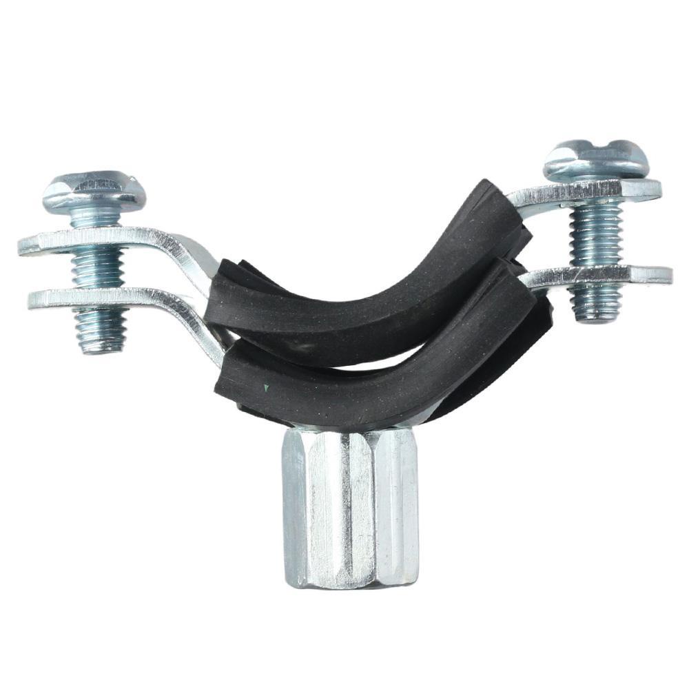HIGHVIEWLS 2 chiếc Kẹp đỡ ống điều chỉnh, Kẹp cố định ống PPR mạ kẽm M8, Kẹp đỡ ống sắt có đệm cao su bạc