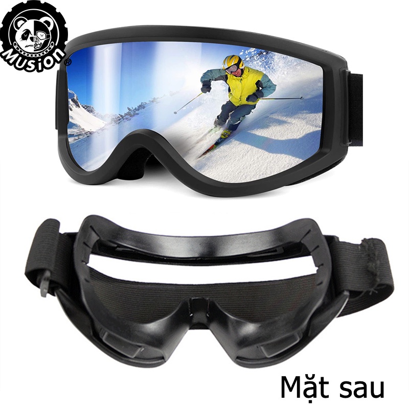Kính bảo hộ Musion màu trơn cho hoạt động trượt tuyết/ lái xe ATV