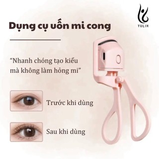 Dụng cụ uốn lông mi cầm tay làm nóng bằng điện, nhiều màu, an toàn tự nhiên kẹp lông mi nhanh cong