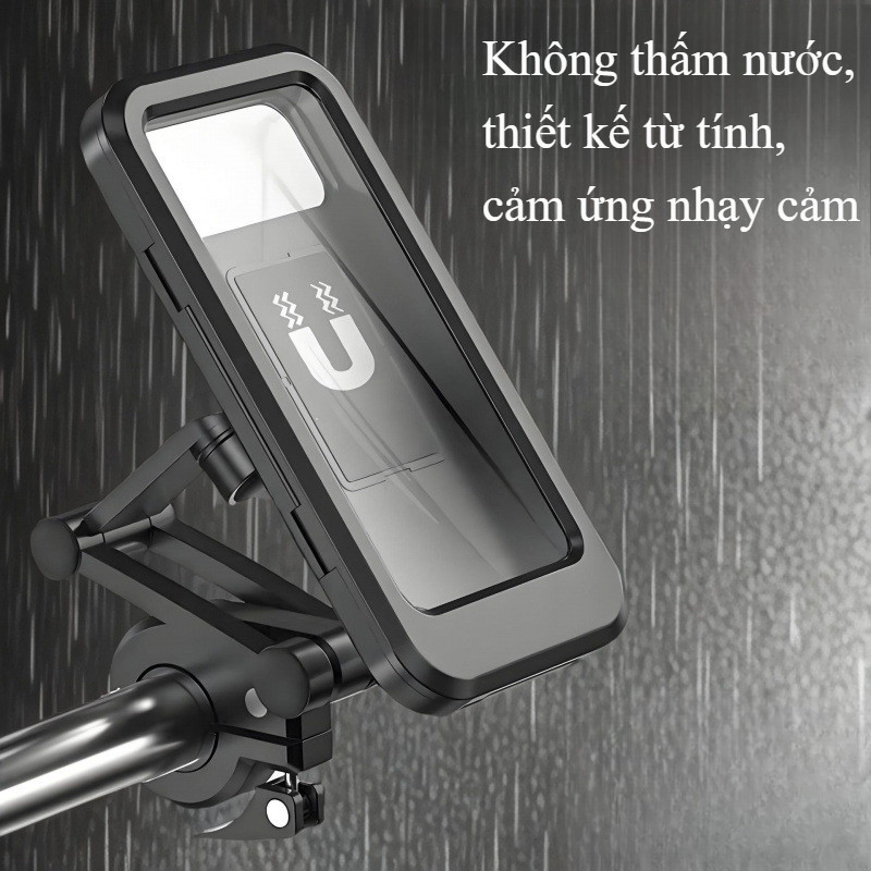 Giá Kẹp Giá Đỡ Điện Thoại Đi Xe Máy Xe Đạp Chống Nước Xoay 360 Độ,Giá đỡ điện thoại xe máy đa năng,Chống Nước Xoay 360Độ