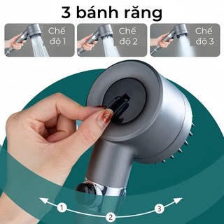 Vòi sen Tăng áp bộ 3 trong 1,Đầu vòi hoa sen 3in1,Tăng áp vòi phun hoa sen phòng tắm tay cầm đa năng