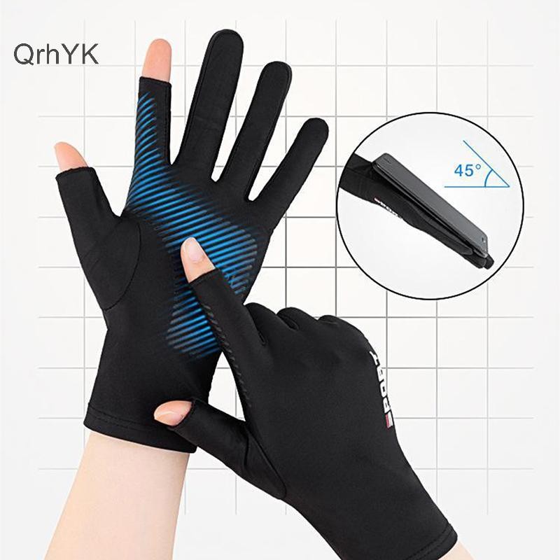 Nhà Máy Thời Trang 1 Đôi Găng Tay Xe Máy Thoáng Khí Ice Silk Chống Trơn Trượt Chống Tia UV Thể Thao Ngoài Trời Găng Tay Rider Găng Tay Bảo Vệ Tay QrhYK